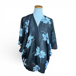 Brand New Womens Traleubie Airy Floral Chiffon Beach Swim Pool Coverup  - Sz S/M